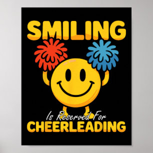 Affiche Joie Menant Des Pom-Pom Girls Sourire Est Réservé