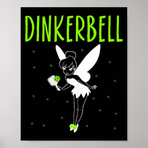 Affiche Joie mignonne amateur de pickleball joueuse de pad