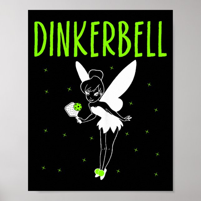 Affiche Joie mignonne amateur de pickleball joueuse de pad (Devant)
