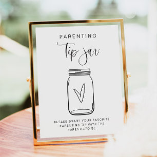 Affiche JOIE Minimaliste Parenting Astuce Jar et Conseils