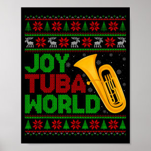 Affiche Joie Tuba Amoureux de Musique du Monde Xmas Tuba N