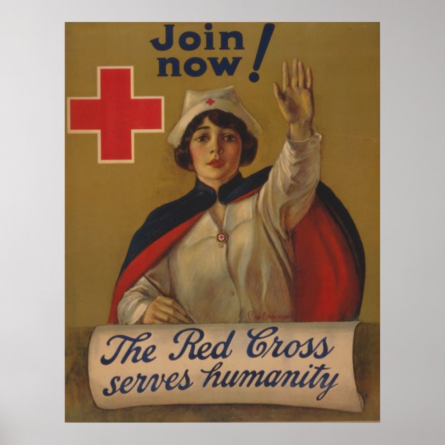 Affiche Join Now!  The Red Cross serves humanity (Devant)