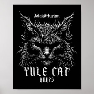 Affiche Jólakötturinn Christmas Yule Chasse aux chats