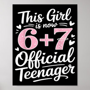 Affiche Joli 13e anniversaire 13 ans 67 Anniversaire drôle