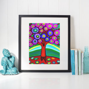 Affiche Joli Art Whimsical Folk Colorful