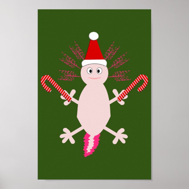 Affiche Joli Axolotl de Noël (Devant)