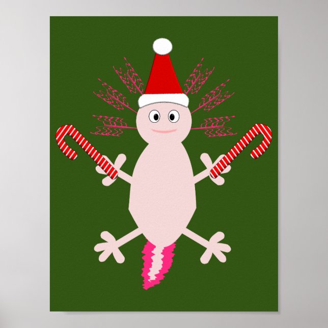 Affiche Joli Axolotl de Noël (Devant)