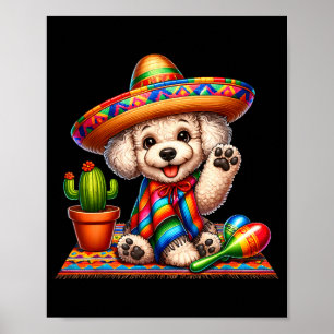 Affiche Joli caniche cinco de mayo 2025 amoureux des chien