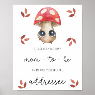 Affiche Joli champignon - Aider la maman occupée à s'adres
