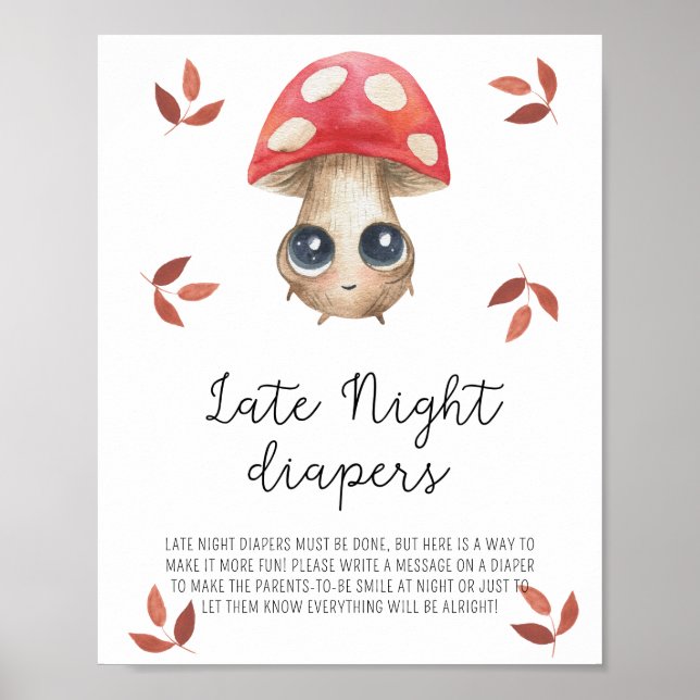 Affiche Joli champignon - Couches de nuit tardive (Devant)
