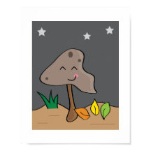 Joli Champignon Sourire | Art de la Forêt Étoilée