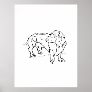 Affiche Joli chien saucisse teckel – Art personnalisé