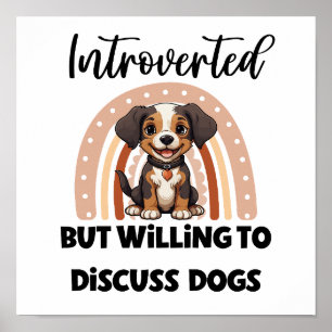 Affiche Joli chiot bohème arc-en-ciel Graphique "Introvert
