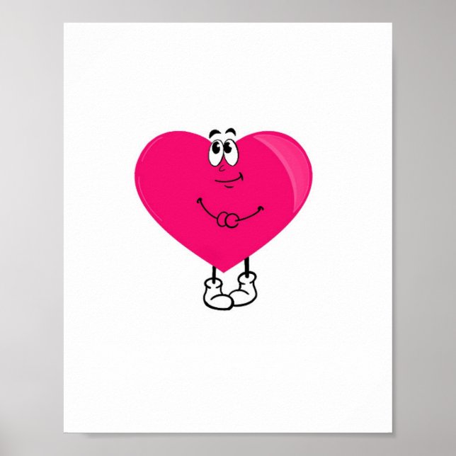 Affiche Joli cœur, cœur rose (Devant)