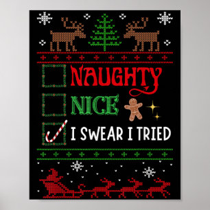 Affiche Joli Coquin Je Jure Que J'ai Essayé Drôle De Noël
