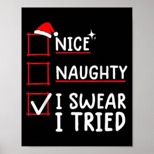 Affiche Joli Coquin Je Jure Que J'ai Essayé Noël