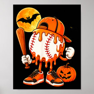 Affiche Joli costume de baseball Halloween pour garçons et