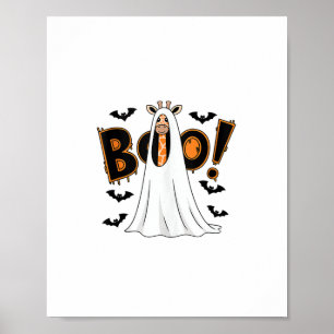 Affiche Joli costume d'Halloween de girafe Boo pour amateu