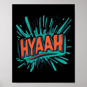 Affiche Joli costume Hyaah pour homme et femme de karaté