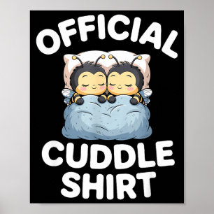 Affiche Joli Couple de Bourdons Se Câline 
