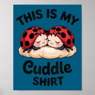 Affiche Joli Couple de Coccinelles C'est Mon Câlin