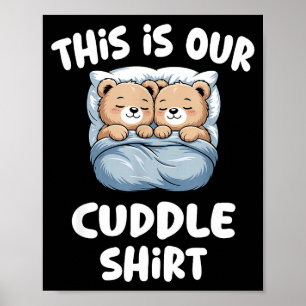 Affiche Joli Couple d'Ours C'est Notre Câlin