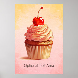 Affiche Joli Cupcake Pastel