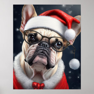 Affiche Joli design de vacances de Noël de Santa pour Bull