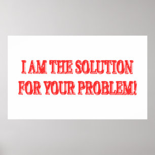 Affiche Joli dessin "I AM THE SOLUTION" Acheter