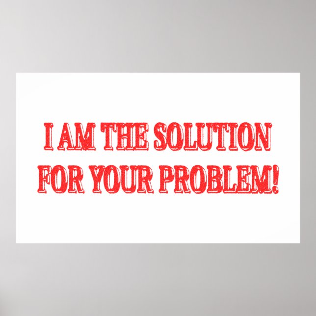 Affiche Joli dessin "I AM THE SOLUTION" Acheter (Devant)
