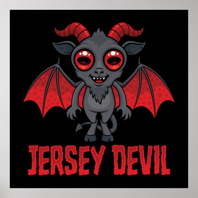 Affiche Joli Diable du Jersey des Pine Barrens (Devant)