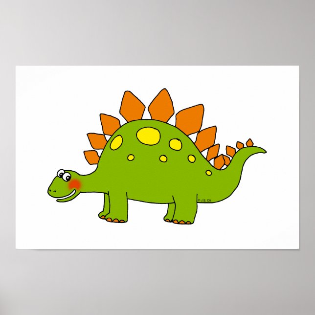 Affiche Joli dinosaure - stégosaure (Devant)
