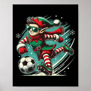 Affiche Joli Elfe Jouer Soccer Amateurs Garçons Filles Ado