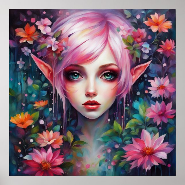 Affiche Joli Elfe Rose (Devant)