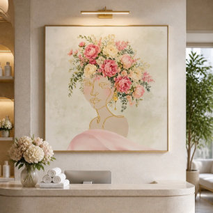 Affiche Joli en pivoines