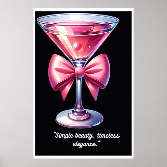 Affiche Joli en rose : Cocktail Charm (Devant)