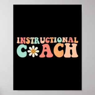 Affiche Joli équipage de coach pédagogique groovy rétro re