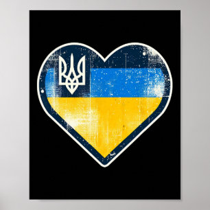 Affiche Joli éventail ukrainien vintage Bynner Drapeau ukr