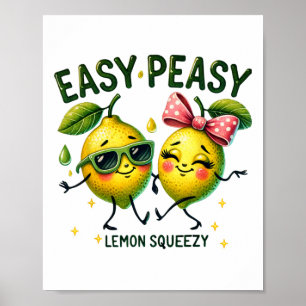 Affiche Joli Facile Facile Citron Pressé Bonjour Vacances