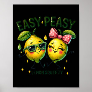 Affiche Joli Facile Facile Lemon Squeezy Bonjour Vacances 
