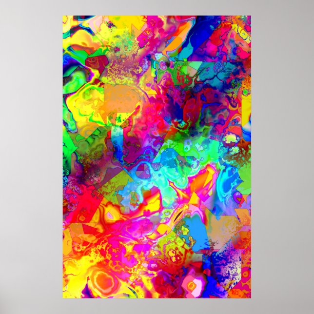 Affiche Joli fantôme abstrait coloré (Devant)