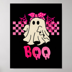 Affiche Joli Fantôme Avec Bow Boo Halloween Pour Les Fille