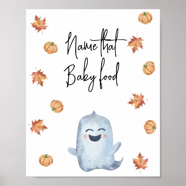 Affiche Joli fantôme - Nommez cette nourriture pour bébé (Devant)