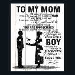 Affiche Joli Fils À Mon Mère Cadeau | Jovely Family Cadeau<br><div class="desc">C'est un cadeau parfait personnalisé pour votre maman, votre maman, votre maman, votre mère, vos parents, votre grand-mère. C'est un cadeau idéal pour toutes les saisons. Ces produits sont parfaits pour un pique-nique dans le parc, en passant par la télévision, se détendre sur le canapé, la décoration murale pour la...</div>