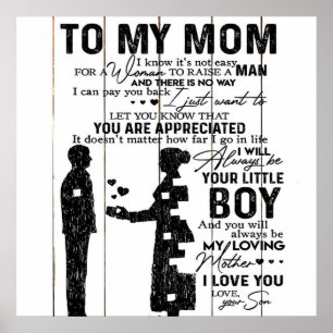 Affiche Joli Fils À Mon Mère Cadeau   Jovely Family Cadeau
