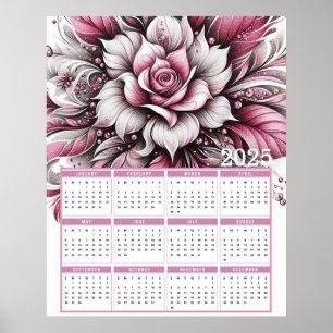 Affiche Joli Glittery Lily 2025 Calendrier