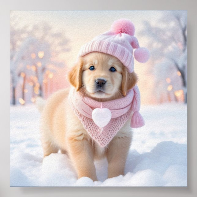 Affiche Joli Golden Retriever Puppy (Devant)