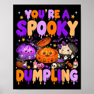 Affiche Joli Halloween Citrouille Sorcière Boulette