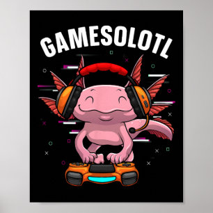 Affiche Joli Jeu Art Pour Hommes Femmes Jeu Vidéo Axol