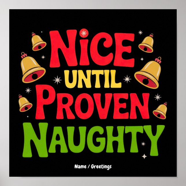Affiche Joli jusqu'à preuve drôle de conception de Noël Co (Devant)